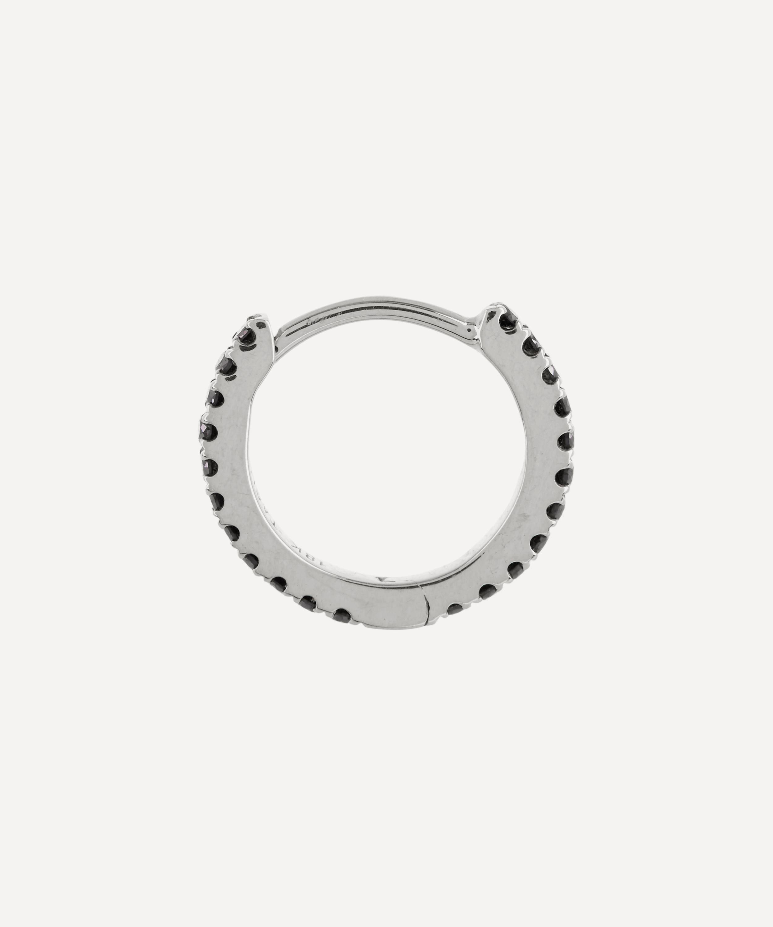 Maria Tash - 18ct 6.5mm Black Diamond Eternity Hoop Earring image number 2