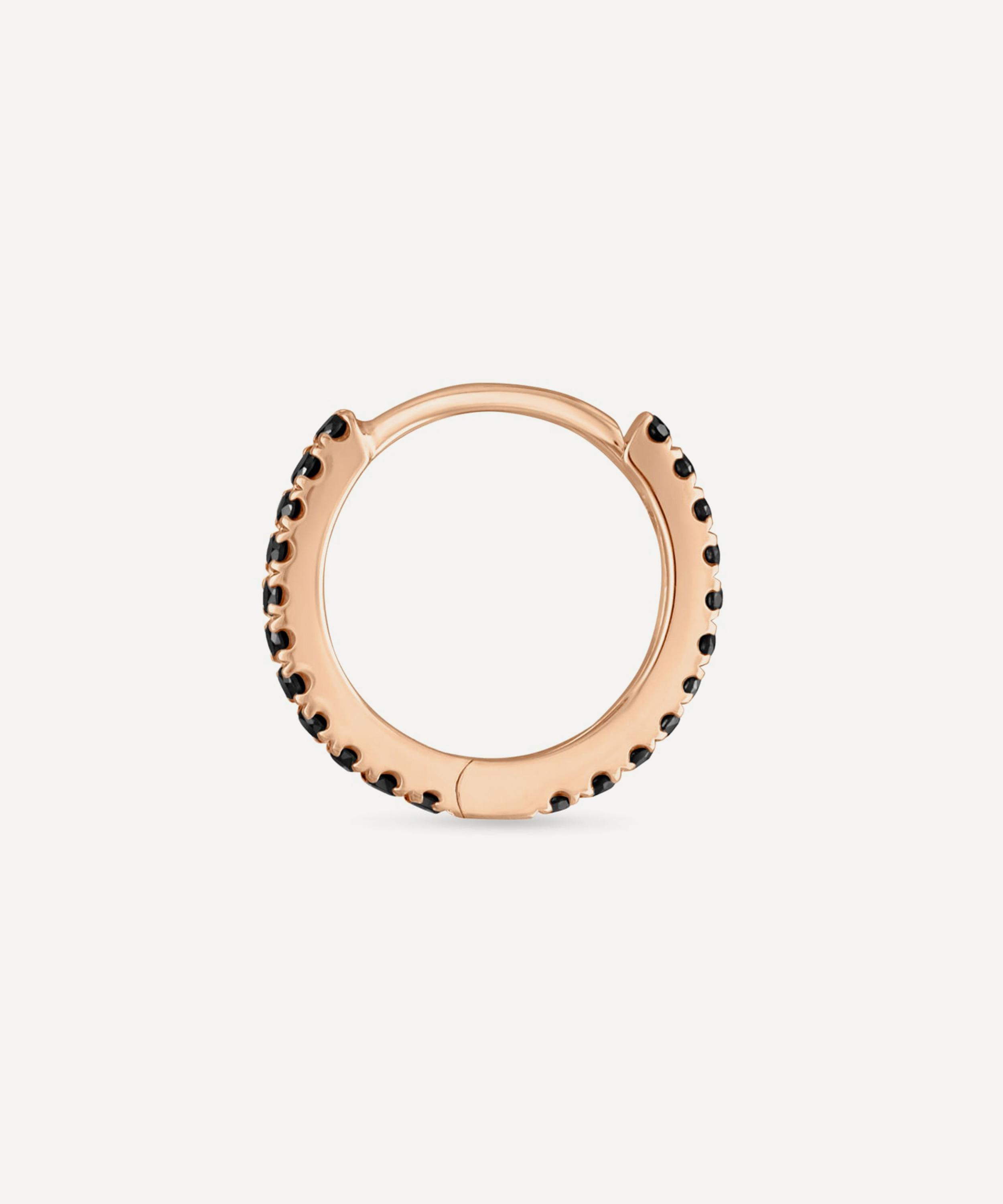 Maria Tash - 18ct 8mm Black Diamond Eternity Hoop Earring image number 1