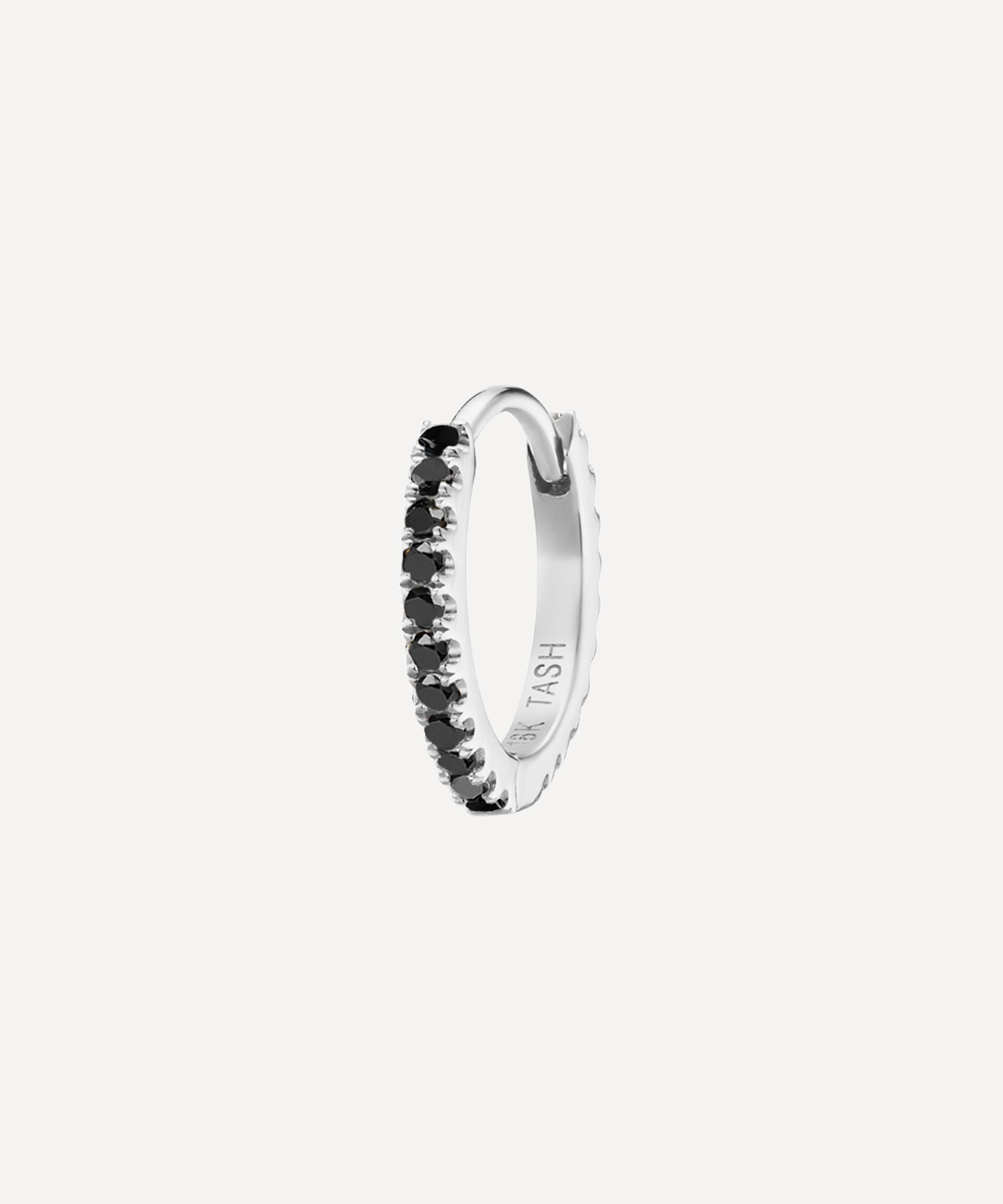 Maria Tash - 18ct 8mm Black Diamond Eternity Hoop Earring image number 0