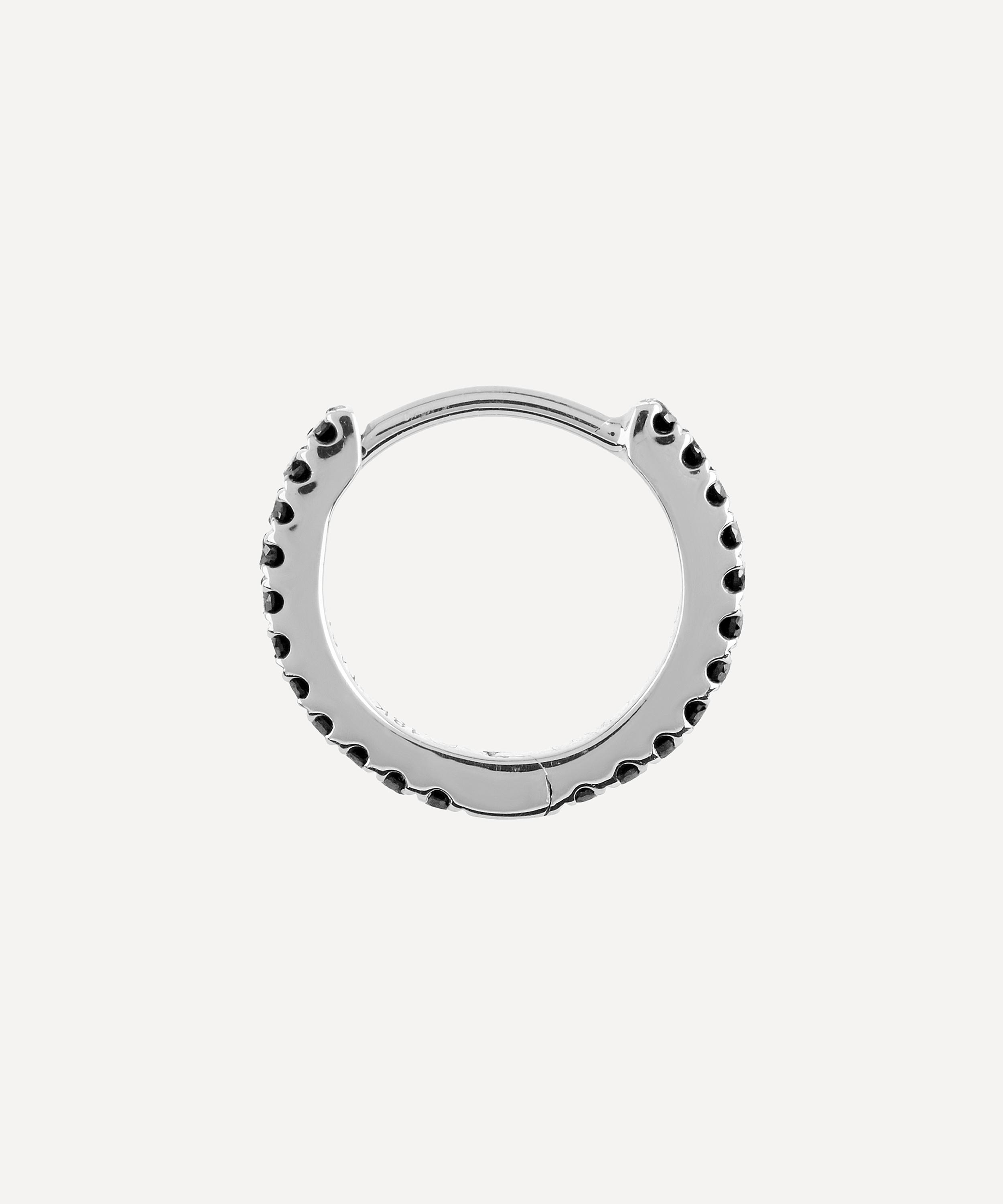 Maria Tash - 18ct 8mm Black Diamond Eternity Hoop Earring image number 3