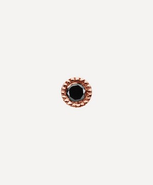 Maria Tash - 18ct 1.5mm Scalloped Set Black Diamond Threaded Stud Earring image number 3