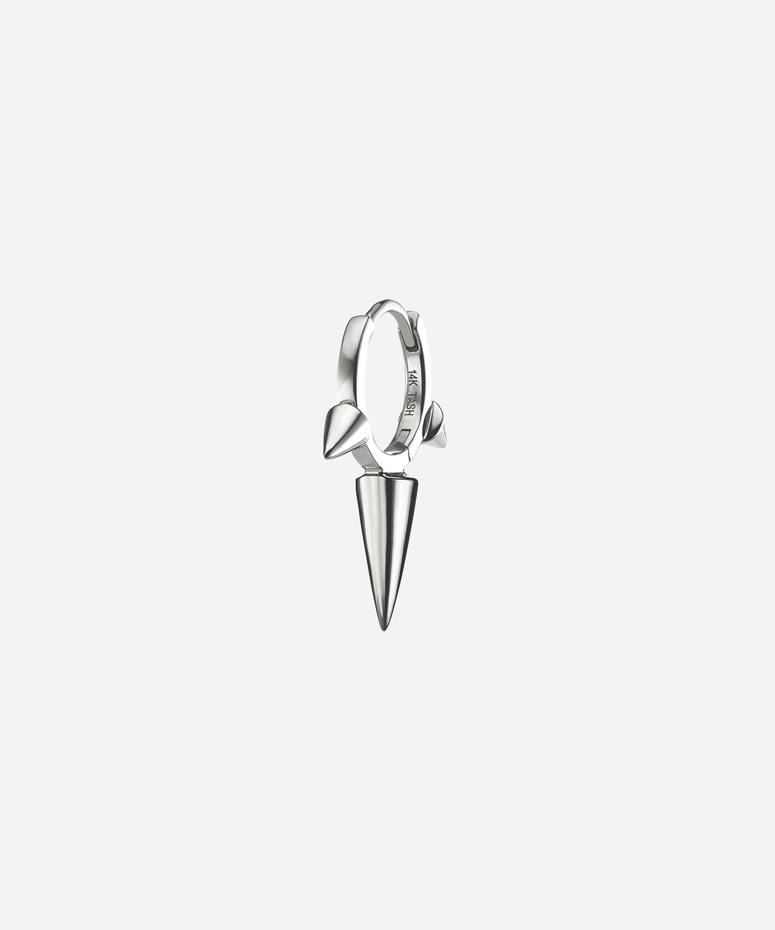 Maria Tash - 14ct 8mm Triple Long Spike Hoop Earring image number 0