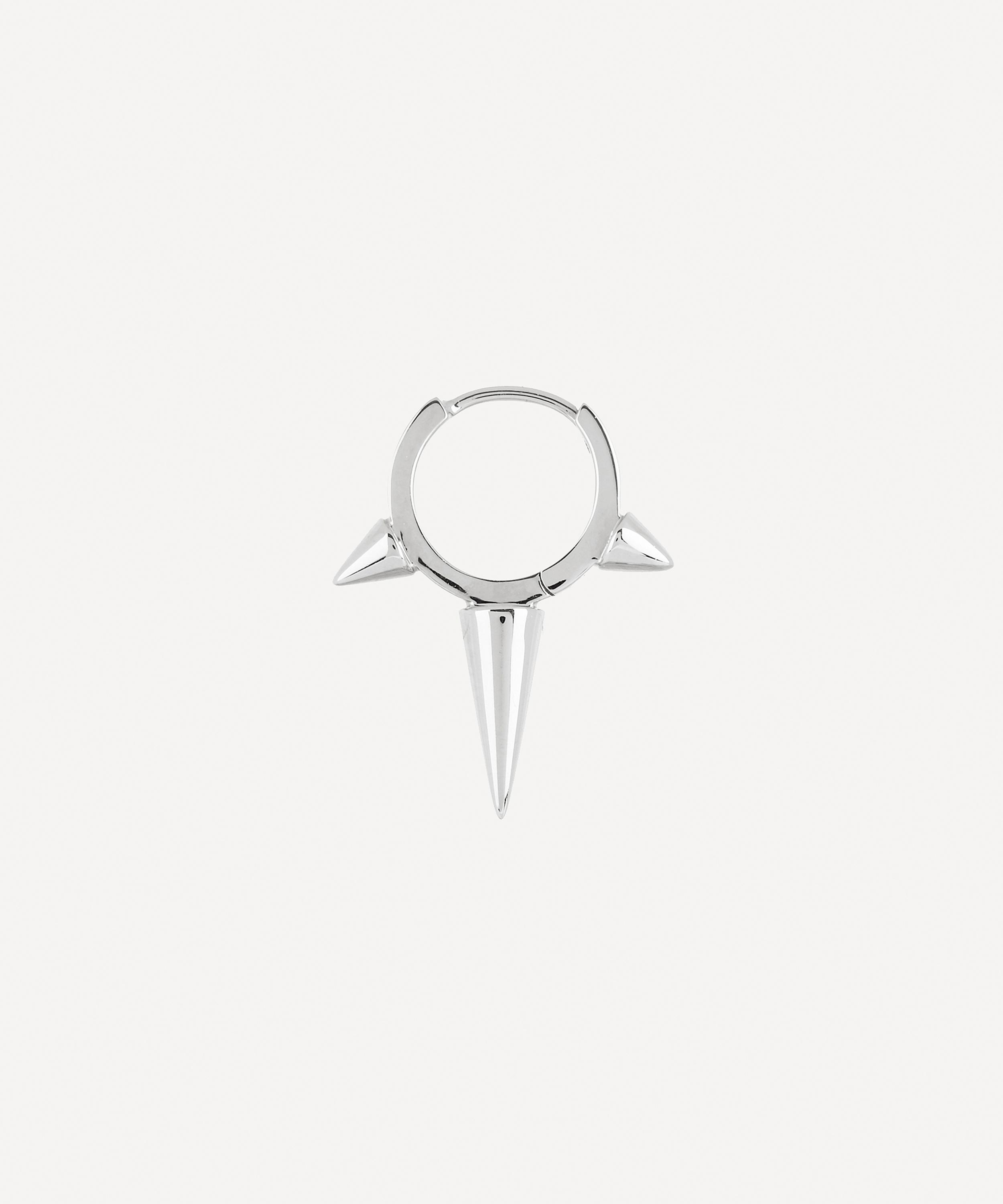 Maria Tash - 14ct 8mm Triple Long Spike Hoop Earring image number 2
