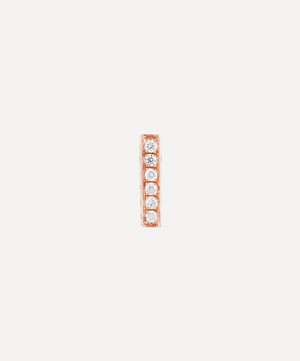 Maria Tash - 18ct 7mm Square Diamond Pave Bar Threaded Stud Earring image number 2