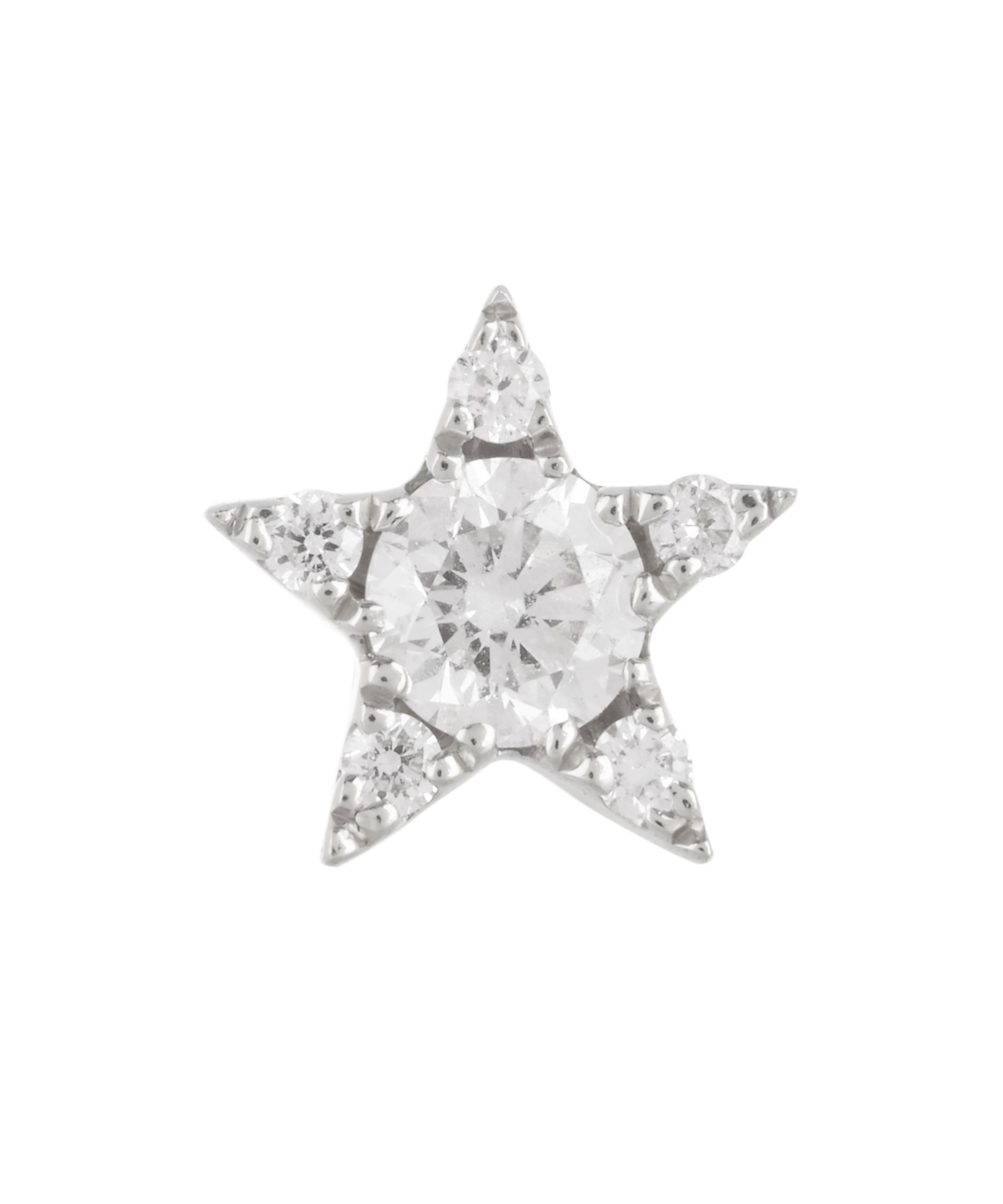 Maria Tash - 5.5mm Diamond Star Threaded Stud Earring image number 2