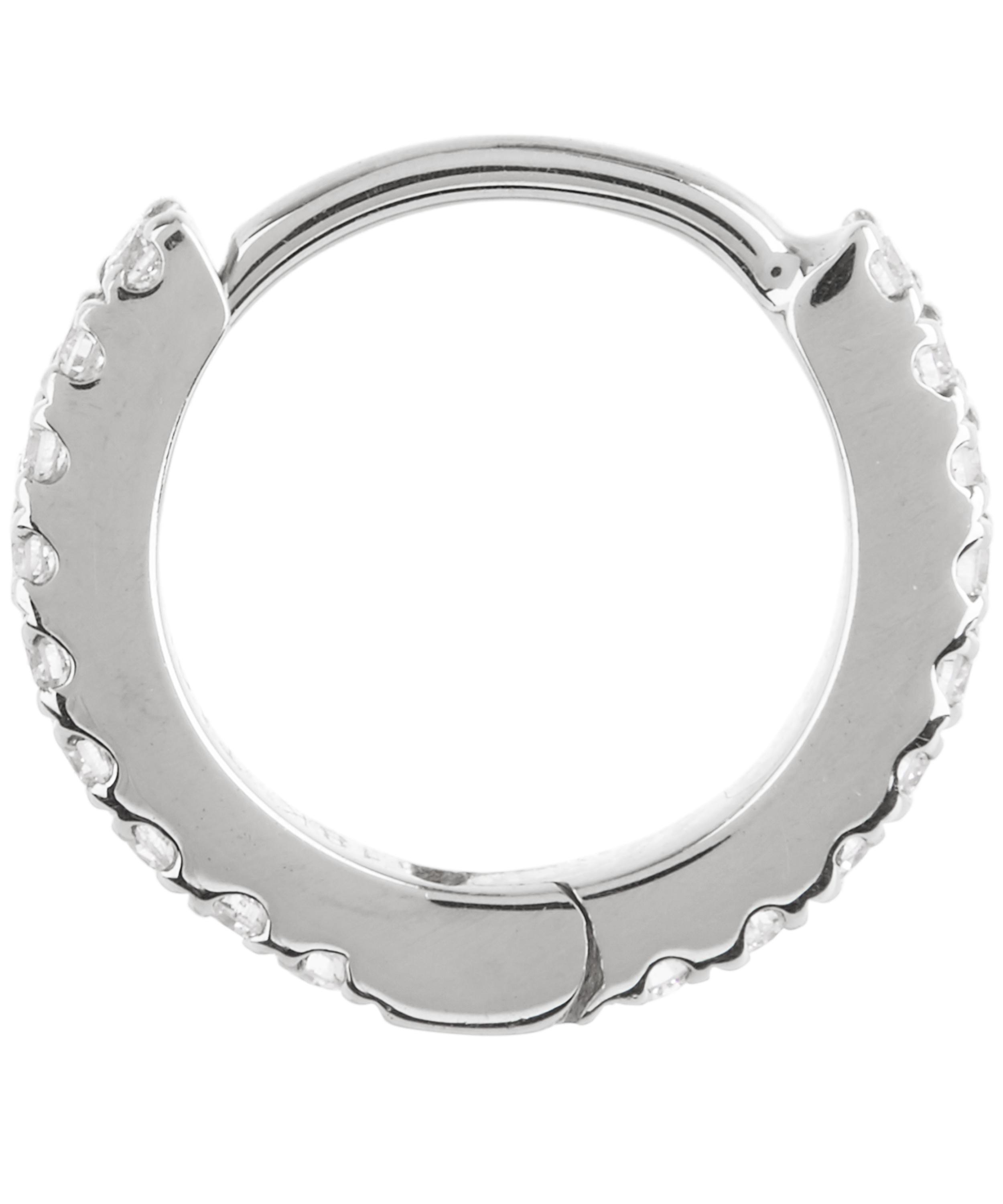 Maria Tash - 3/16" Diamond Eternity Hoop Earring image number 2