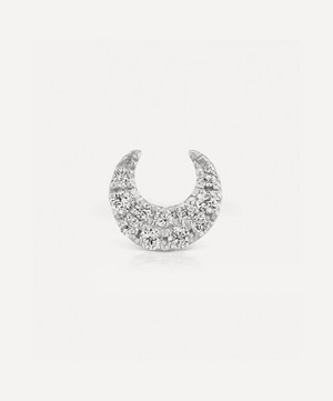 Maria Tash - 18ct 4.5mm Diamond Moon Threaded Stud Earring image number 1