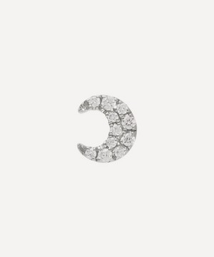 Maria Tash - 18ct 4.5mm Diamond Moon Threaded Stud Earring image number 2