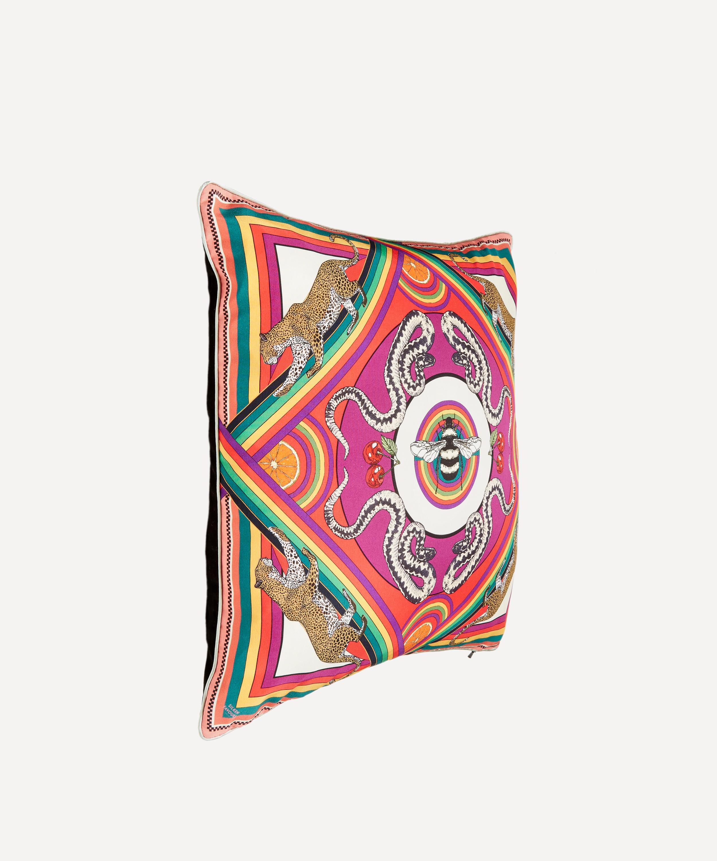 Silken Favours - Trippy Town Cushion image number 1