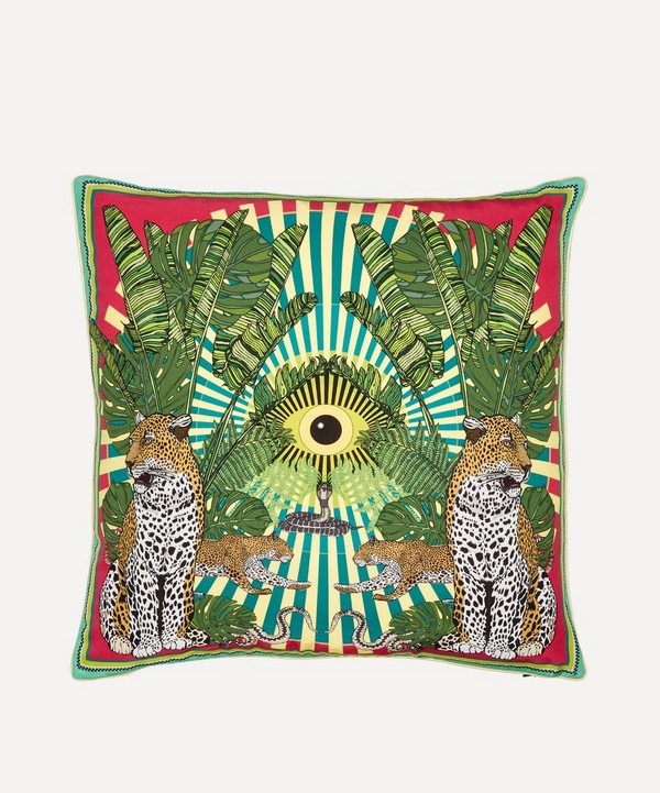 Silken Favours - Eye of the Leopard Cushion image number null