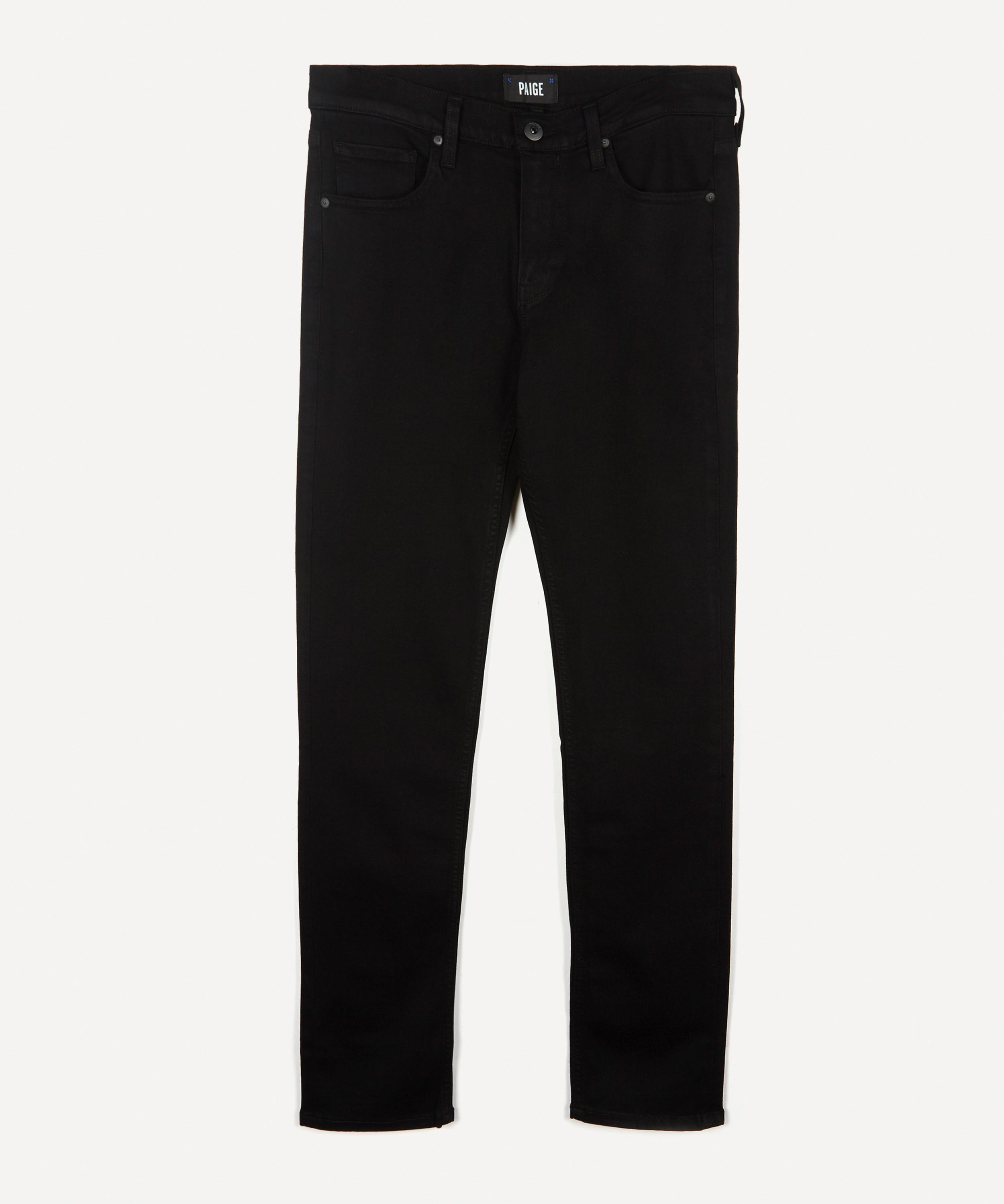 Paige - Lennox Slim Fit Black Shadow Jeans image number 