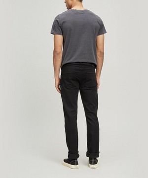 Paige - Federal Slim Straight Fit Black Shadow Jeans image number 2
