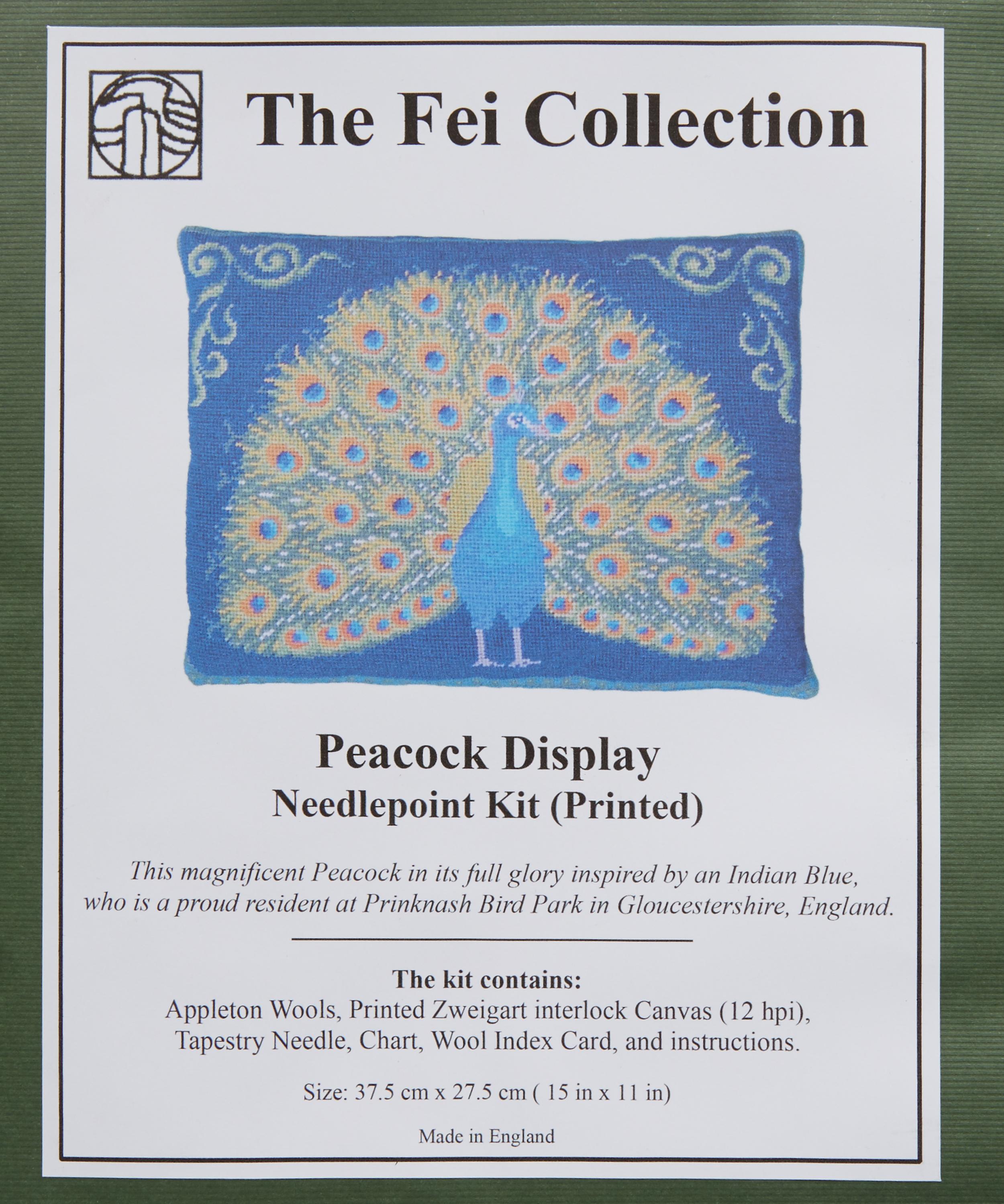 The Fei Collection - Peacock Display Needlepoint Kit image number 1