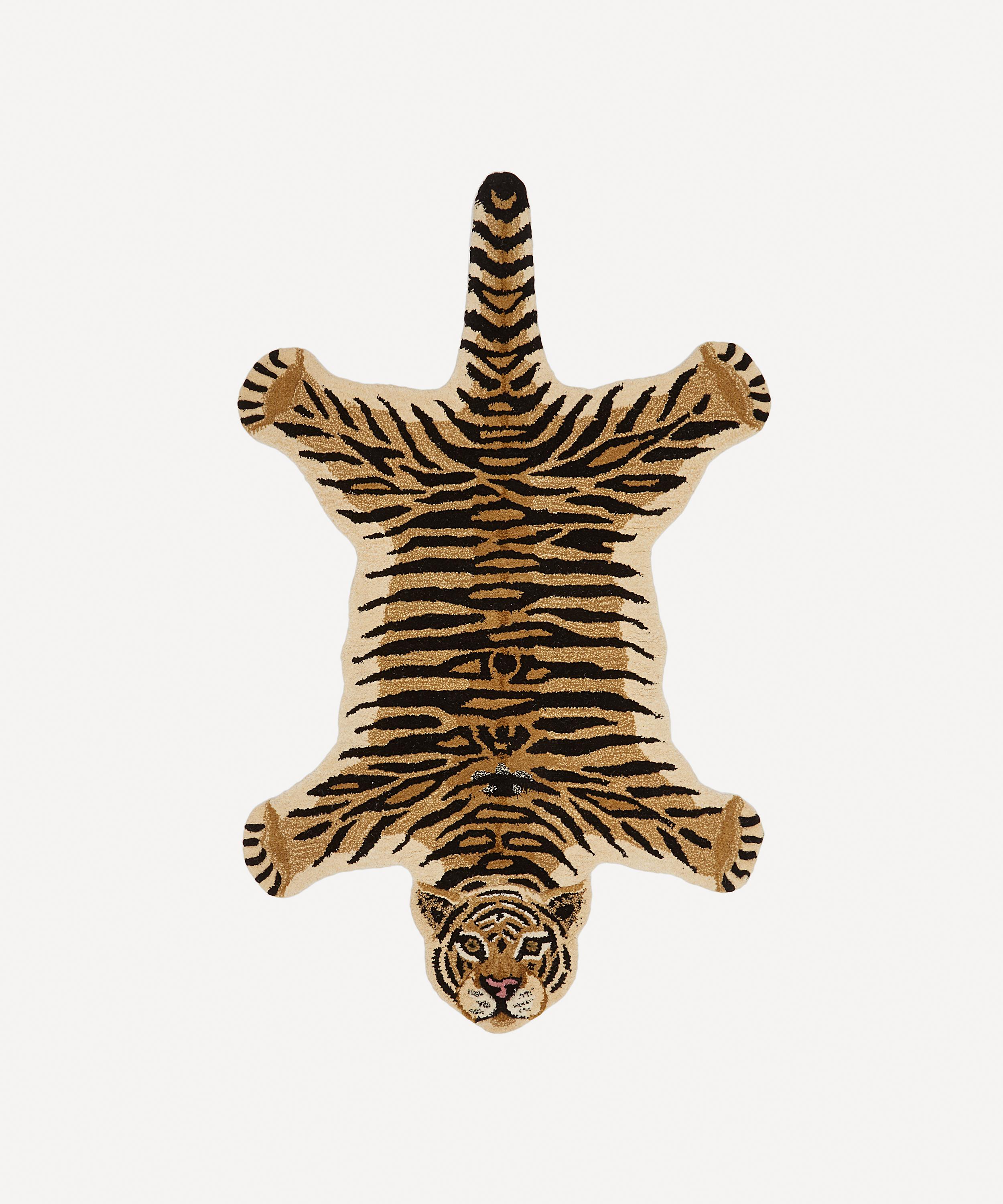 Luxury Tiger Shaped Handtufted Rug All Cut Rug Tibetan Tiger 