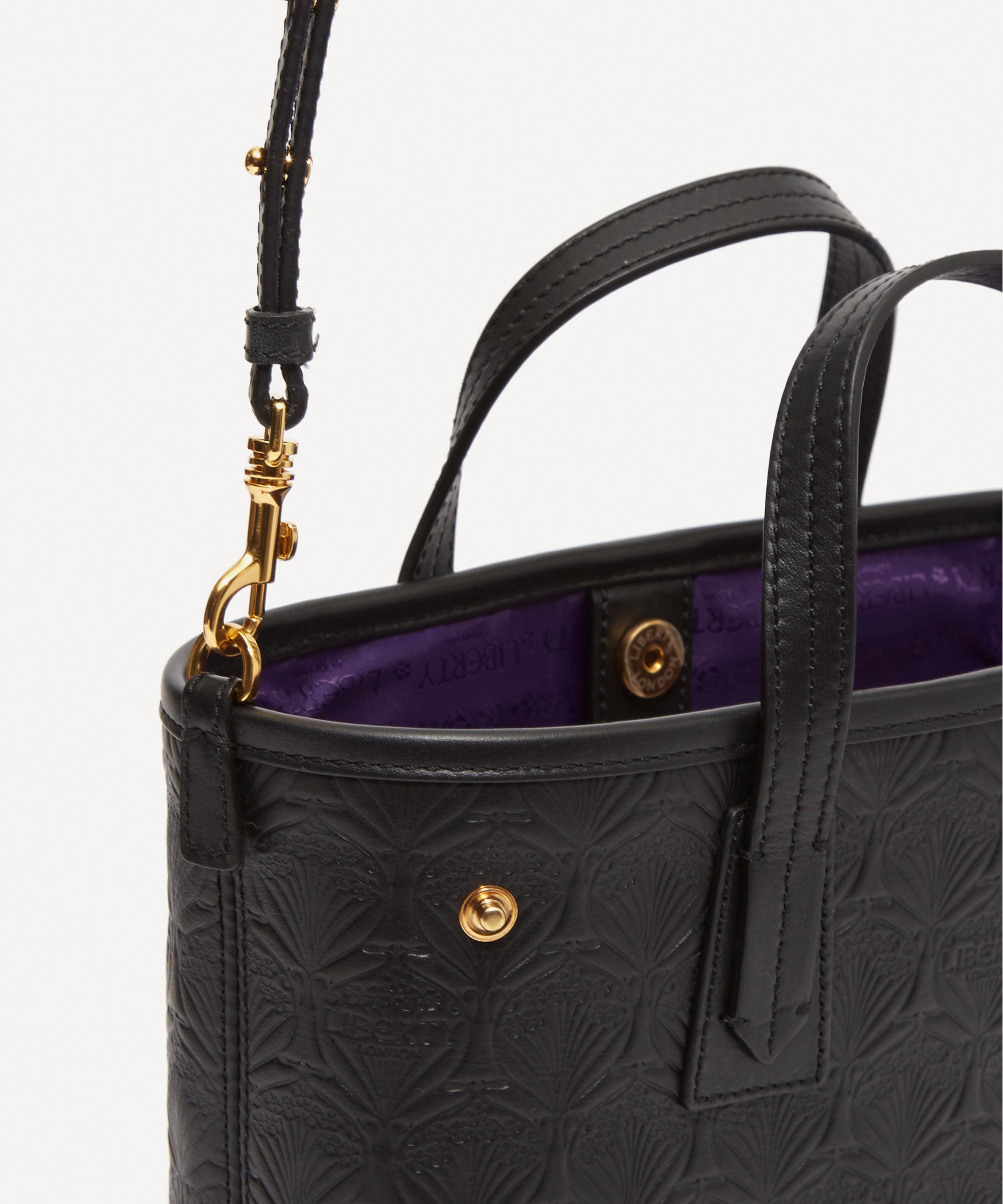 Liberty - Mini Marlborough Cross-Body Tote Bag in Embossed Leather image number 3