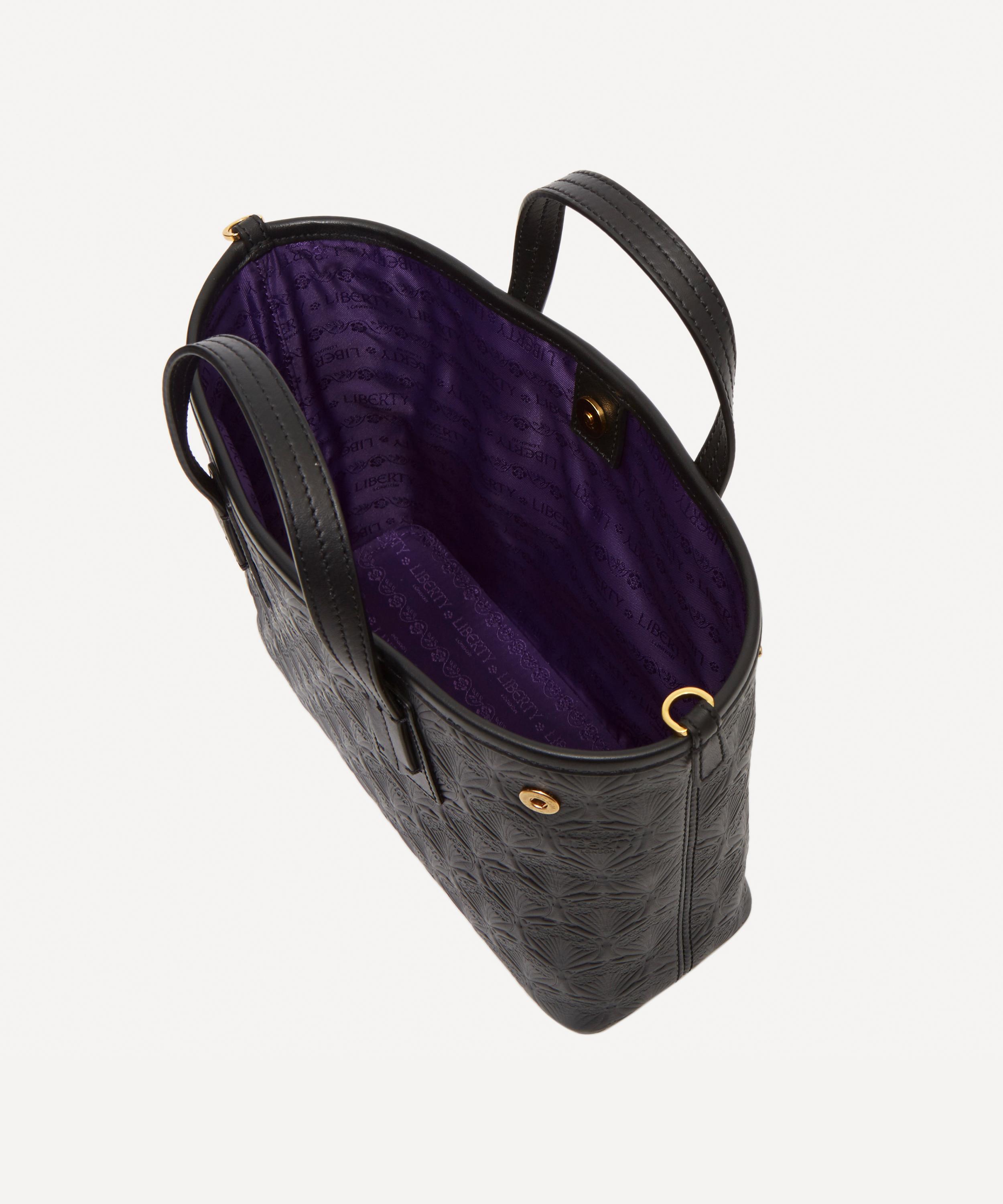 Liberty - Mini Marlborough Cross-Body Tote Bag in Embossed Leather image number 4