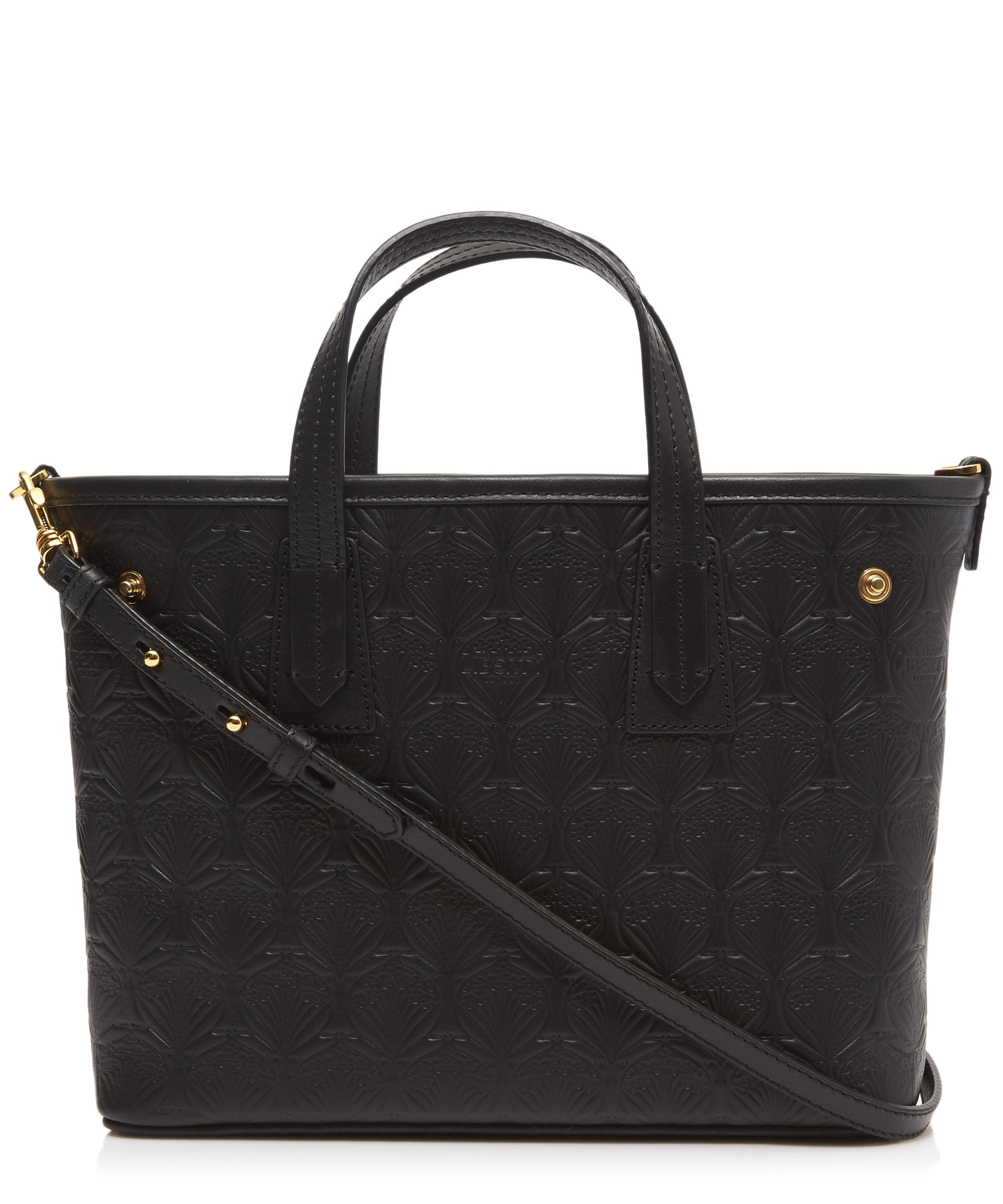 Liberty - Mini Marlborough Cross-Body Tote Bag in Embossed Leather image number 5
