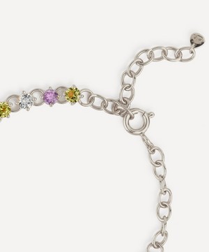 Dinny Hall - Silver Suffragette Gem Drop Line Bracelet image number 2