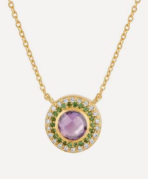 Dinny Hall - Suffragette Gold Halo Pendant Necklace image number 0