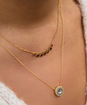 Dinny Hall - Suffragette Gold Halo Pendant Necklace image number 1