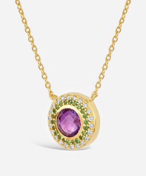 Dinny Hall - Suffragette Gold Halo Pendant Necklace image number 2