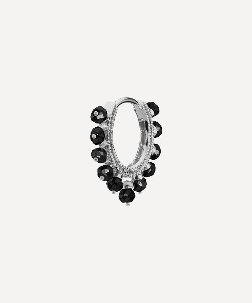 Maria Tash - 18ct 8mm Black Diamond Coronet Single Hoop Earring
