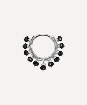 Maria Tash - 18ct 8mm Black Diamond Coronet Hoop Earring image number 3