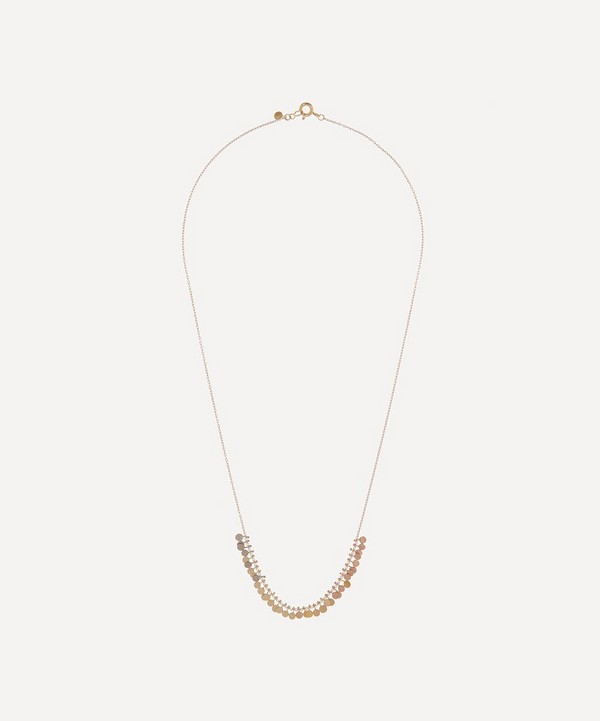 Sia Taylor - Gold Rainbow Tiny Dots Arc Necklace