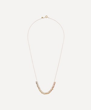 Sia Taylor - Gold Rainbow Tiny Dots Arc Necklace image number 0