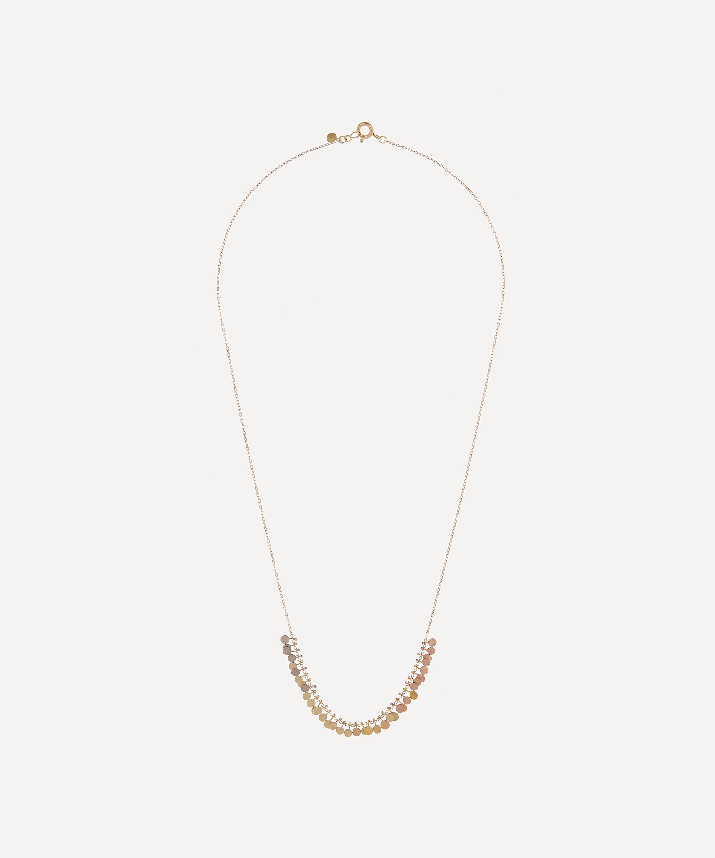 Sia Taylor - Gold Rainbow Tiny Dots Arc Necklace image number 0
