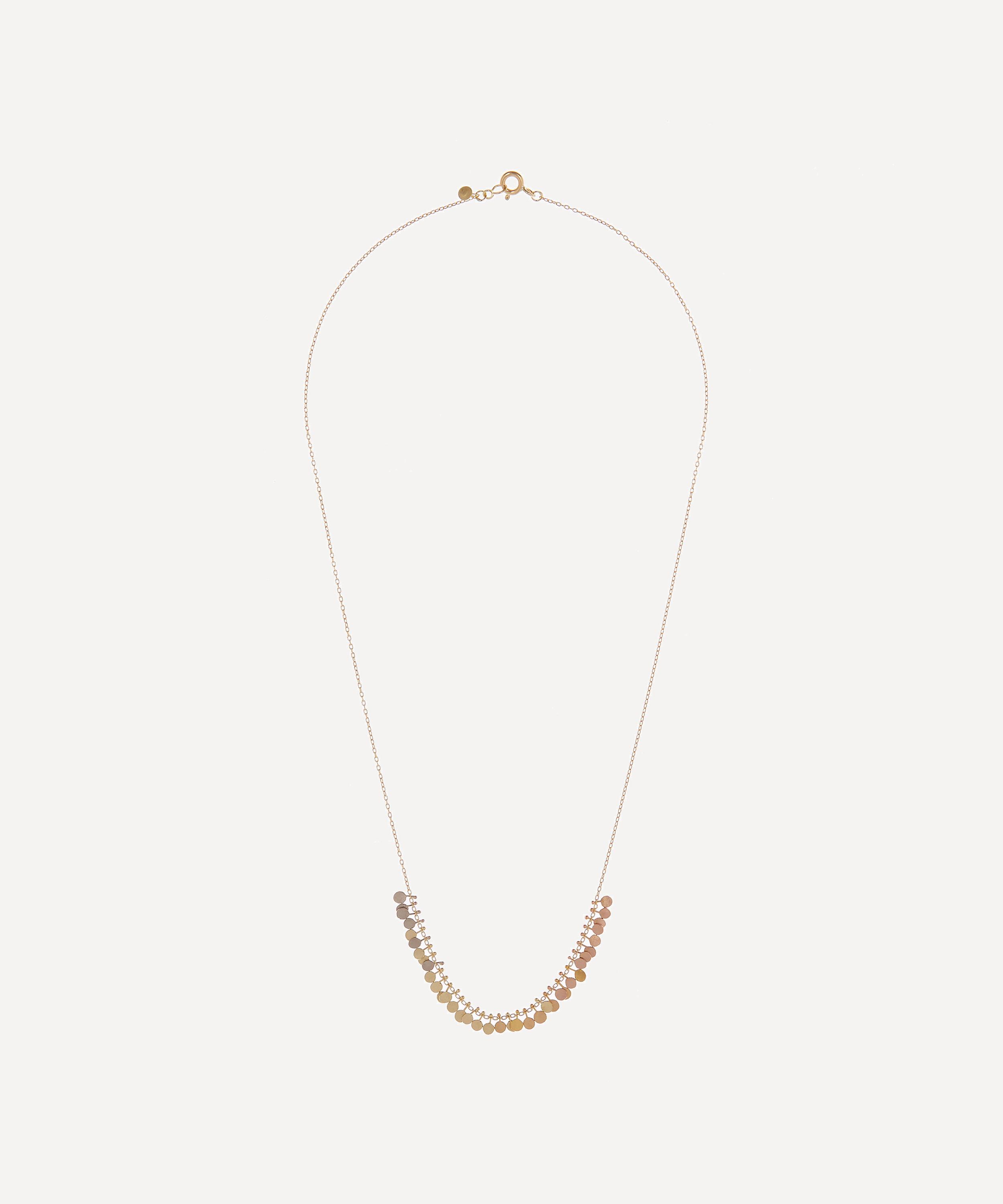 Sia Taylor - Gold Rainbow Tiny Dots Arc Necklace