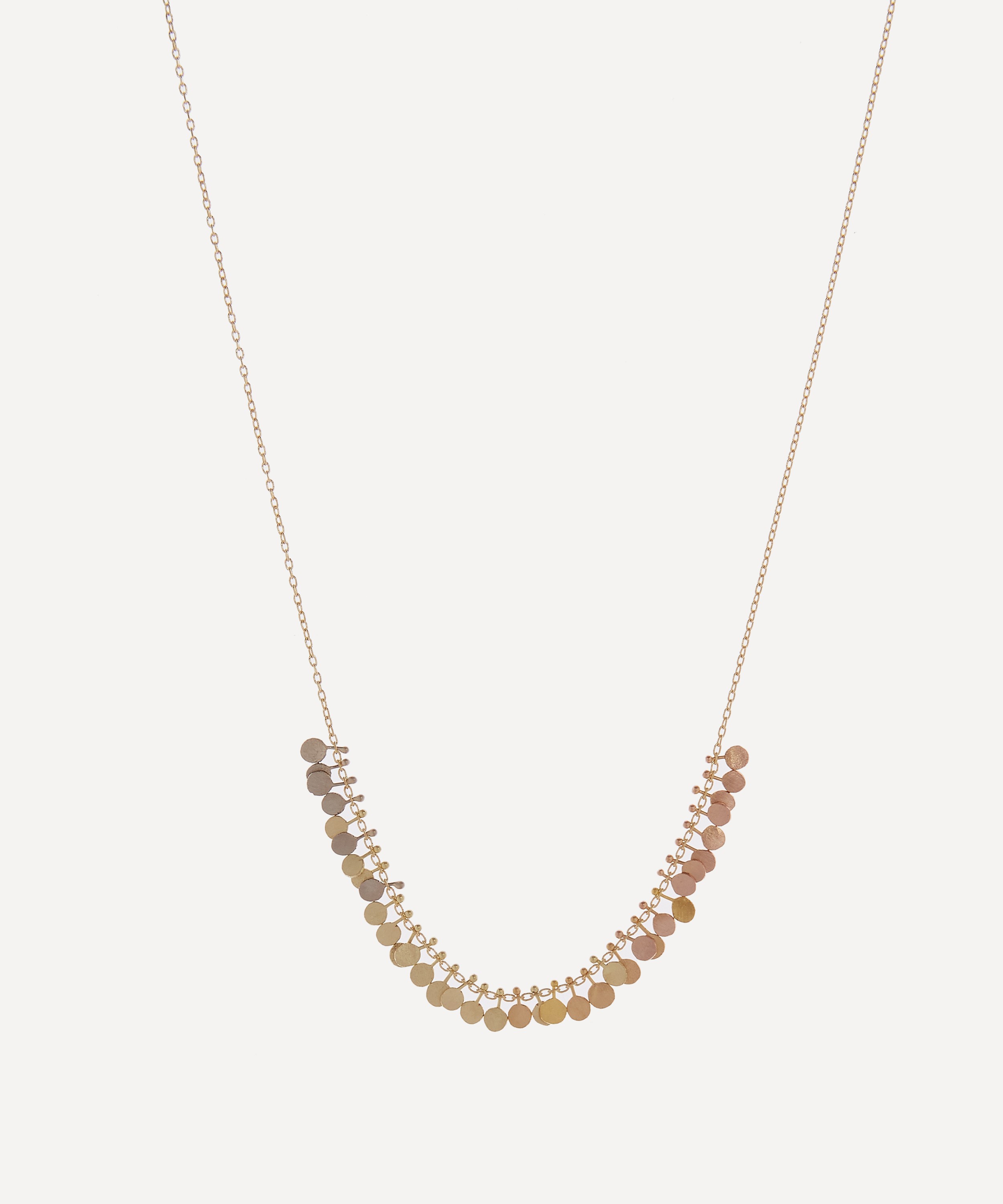 Sia Taylor - Gold Rainbow Tiny Dots Arc Necklace image number 2
