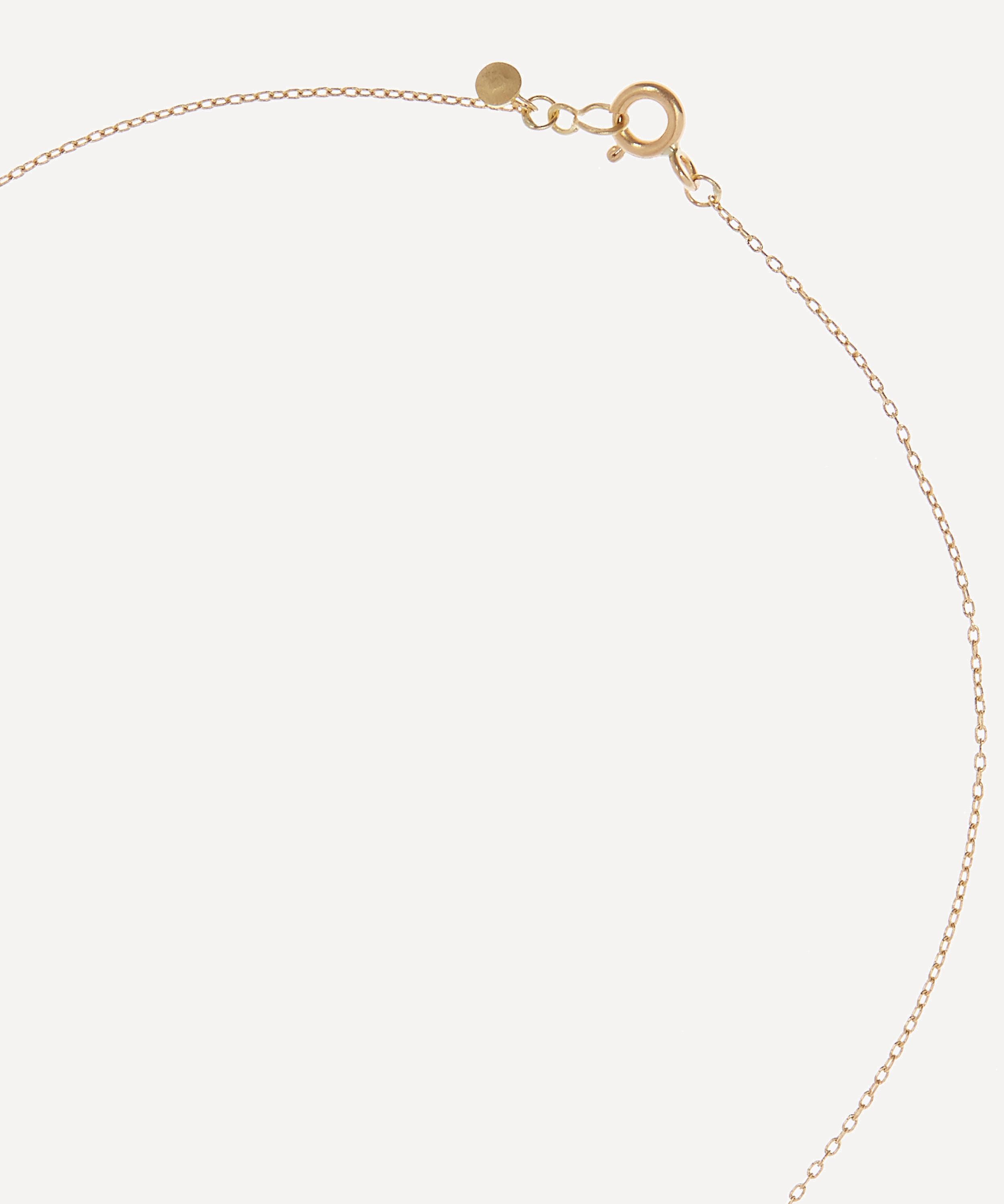 Sia Taylor - Gold Rainbow Tiny Dots Arc Necklace image number 3