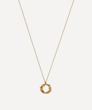 Gold-Plated Floral Letter O Alphabet Necklace
