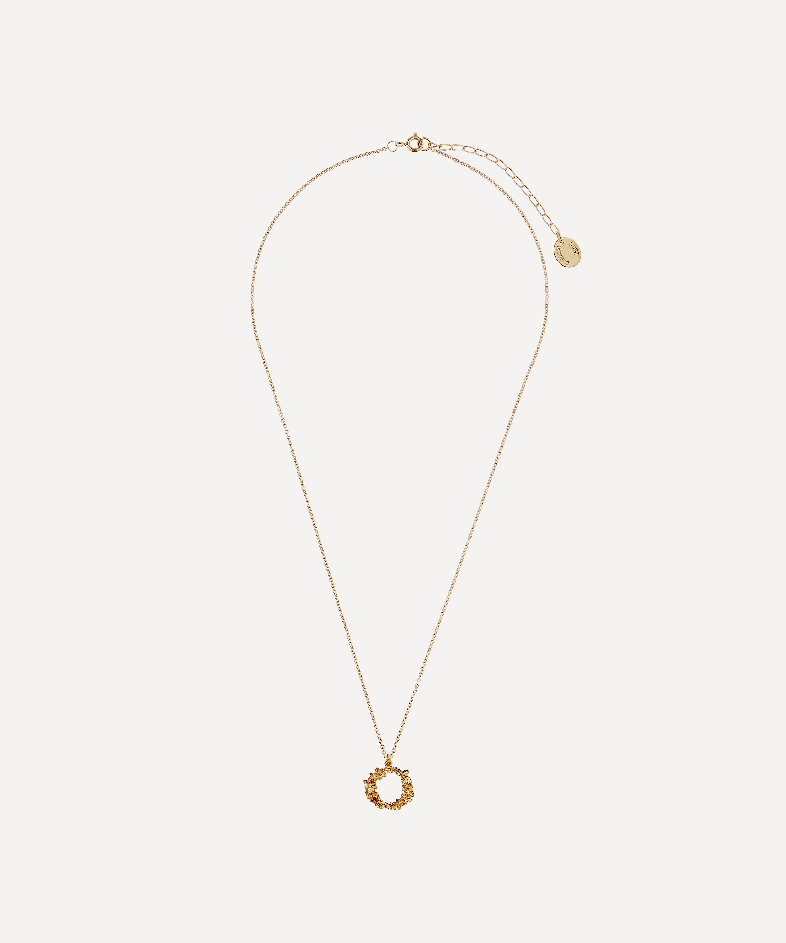 Alex Monroe - Gold-Plated Floral Letter O Alphabet Necklace image number 2