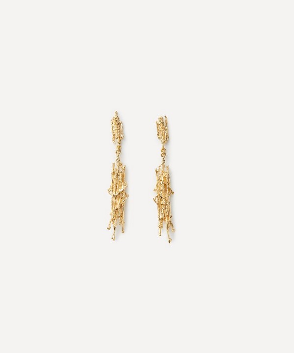 Alex Monroe - Gold-Plated Nest Structure Statement Drop Earrings image number null