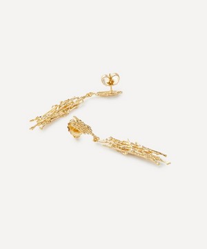 Alex Monroe - Gold-Plated Nest Structure Statement Drop Earrings image number 1