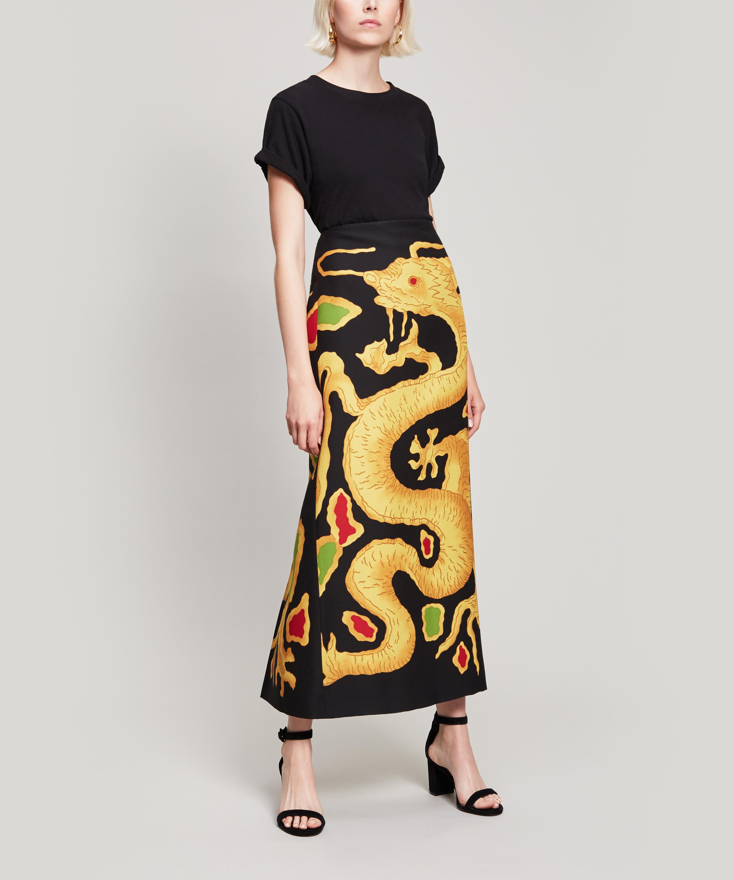 Silk dragon outlet skirt