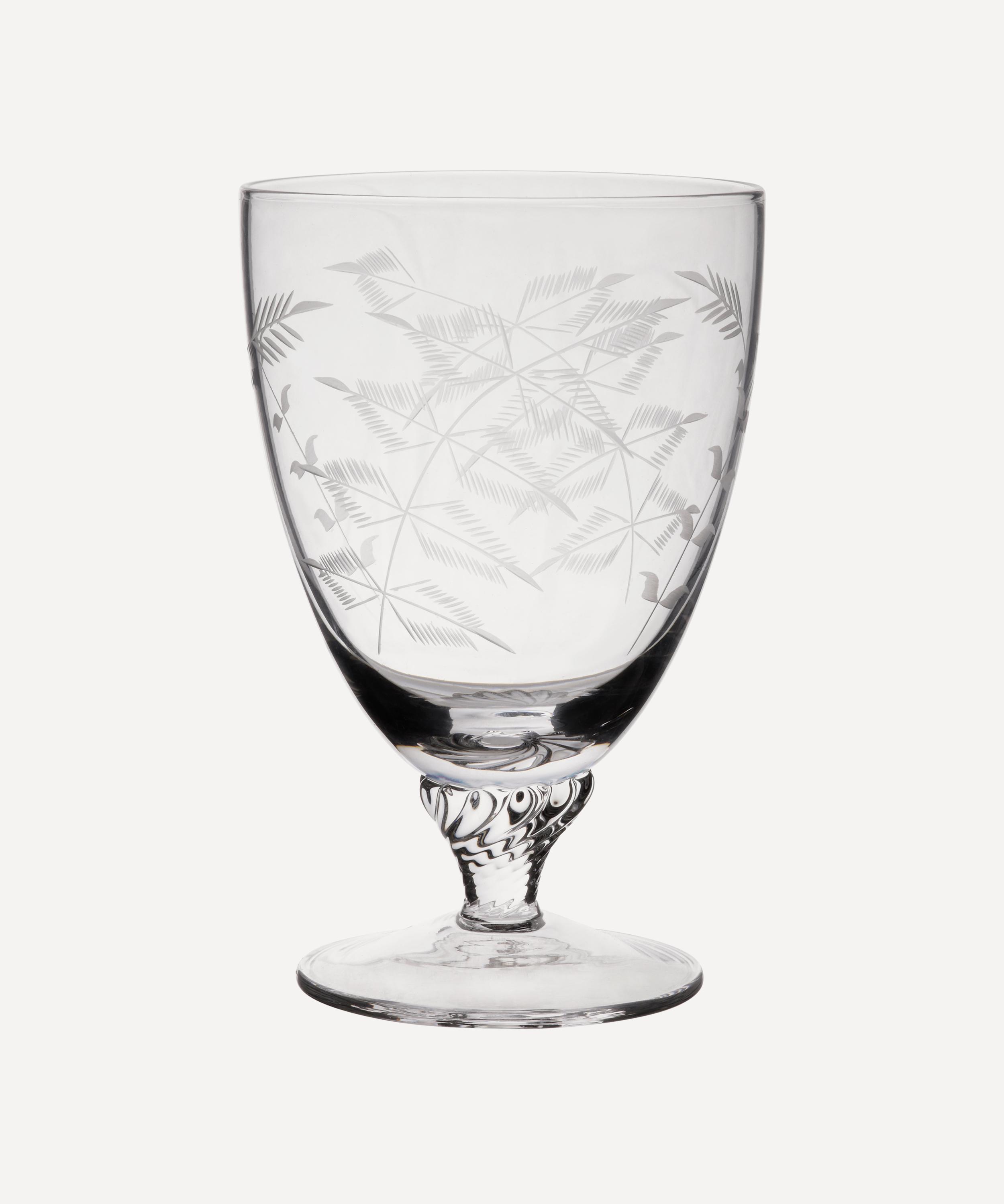 Set Of Six Crystal Bistro Glasses With Ferns Liberty