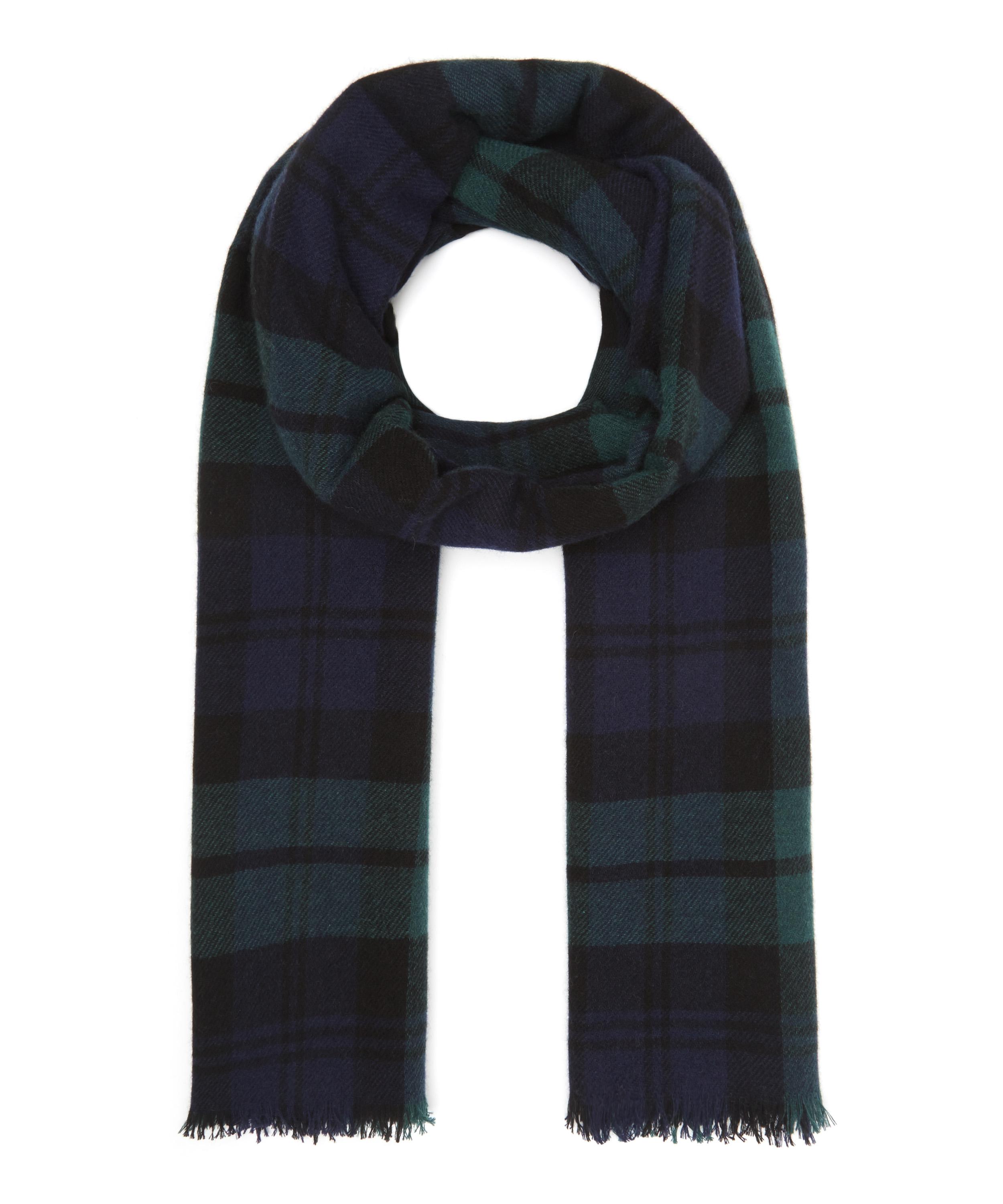 Johnstons of Elgin - Checked Cashmere Scarf image number 0