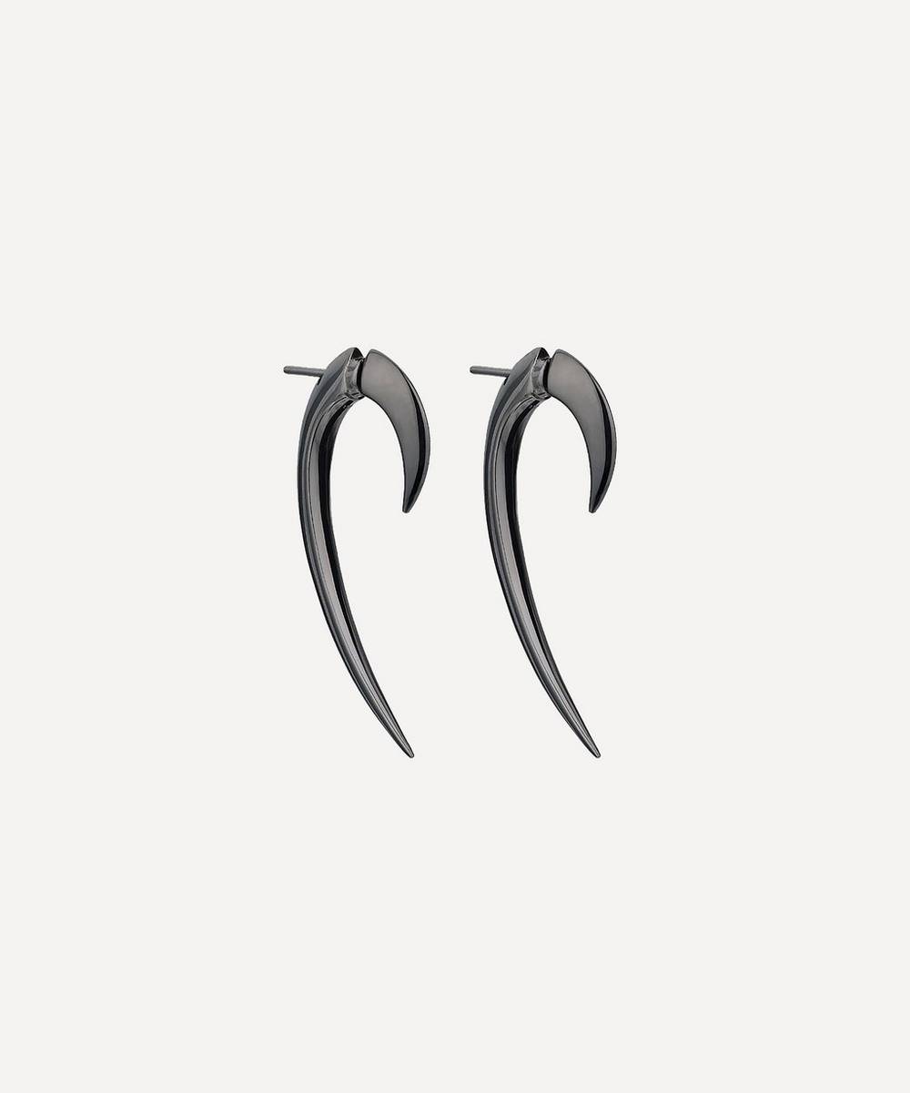 Shaun Leane - Black Silver Rhodium Hook Earrings