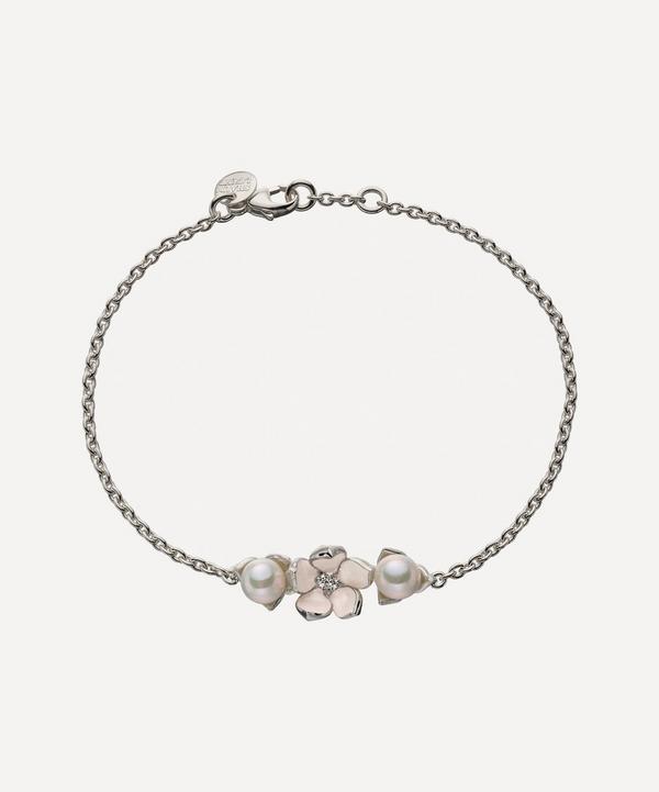 Shaun Leane - Silver Diamond Single Cherry Blossom Bracelet image number null