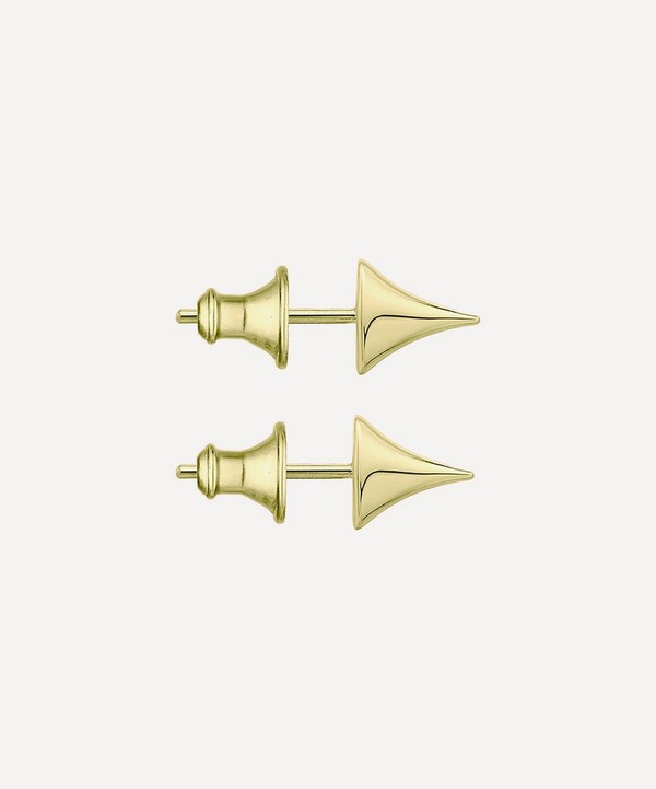 Shaun Leane - Large Gold Plated Vermeil Silver Rose Thorn Studs image number null