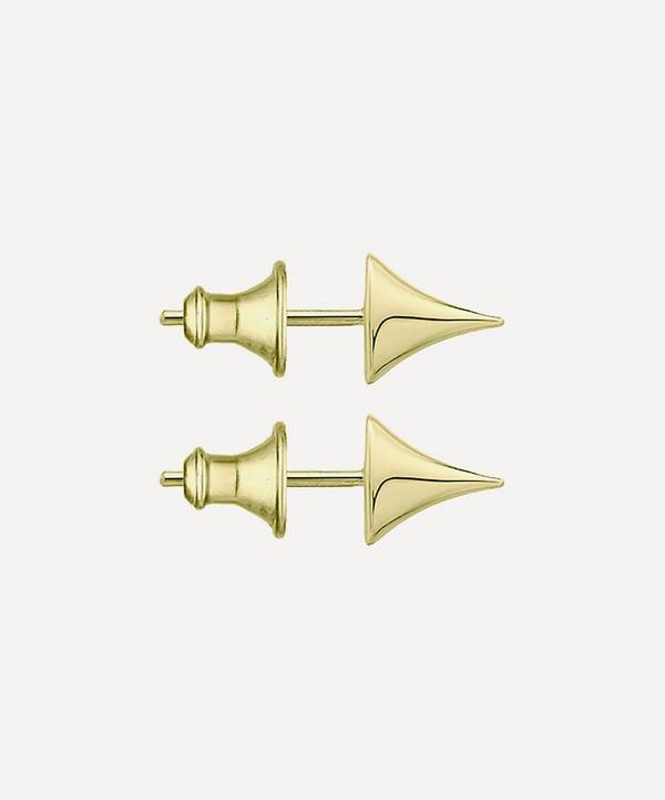 Shaun Leane - Small Gold Plated Vermeil Silver Rose Thorn Studs image number 0