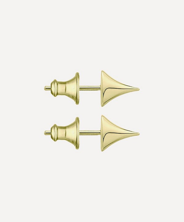 Shaun Leane - Small Gold Plated Vermeil Silver Rose Thorn Studs image number null