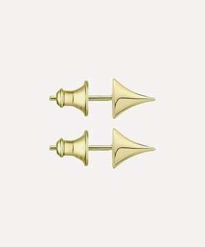 Shaun Leane - Small Gold Plated Vermeil Silver Rose Thorn Studs image number 0