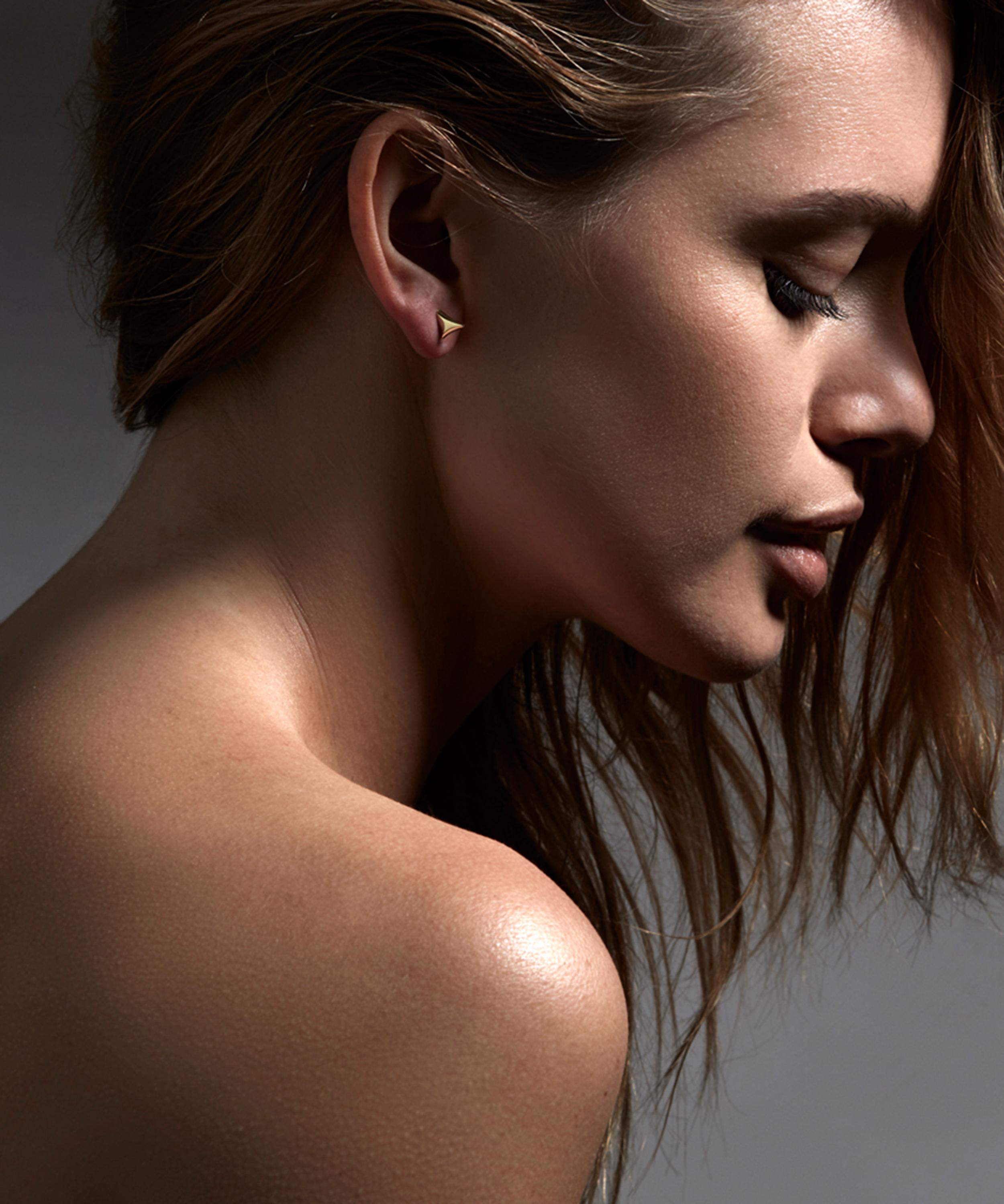 Shaun Leane - Small Gold Plated Vermeil Silver Rose Thorn Studs image number 1