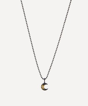 Acanthus - Mixed Metal Tiny Celestial Star Moon Pendant Necklace image number 0