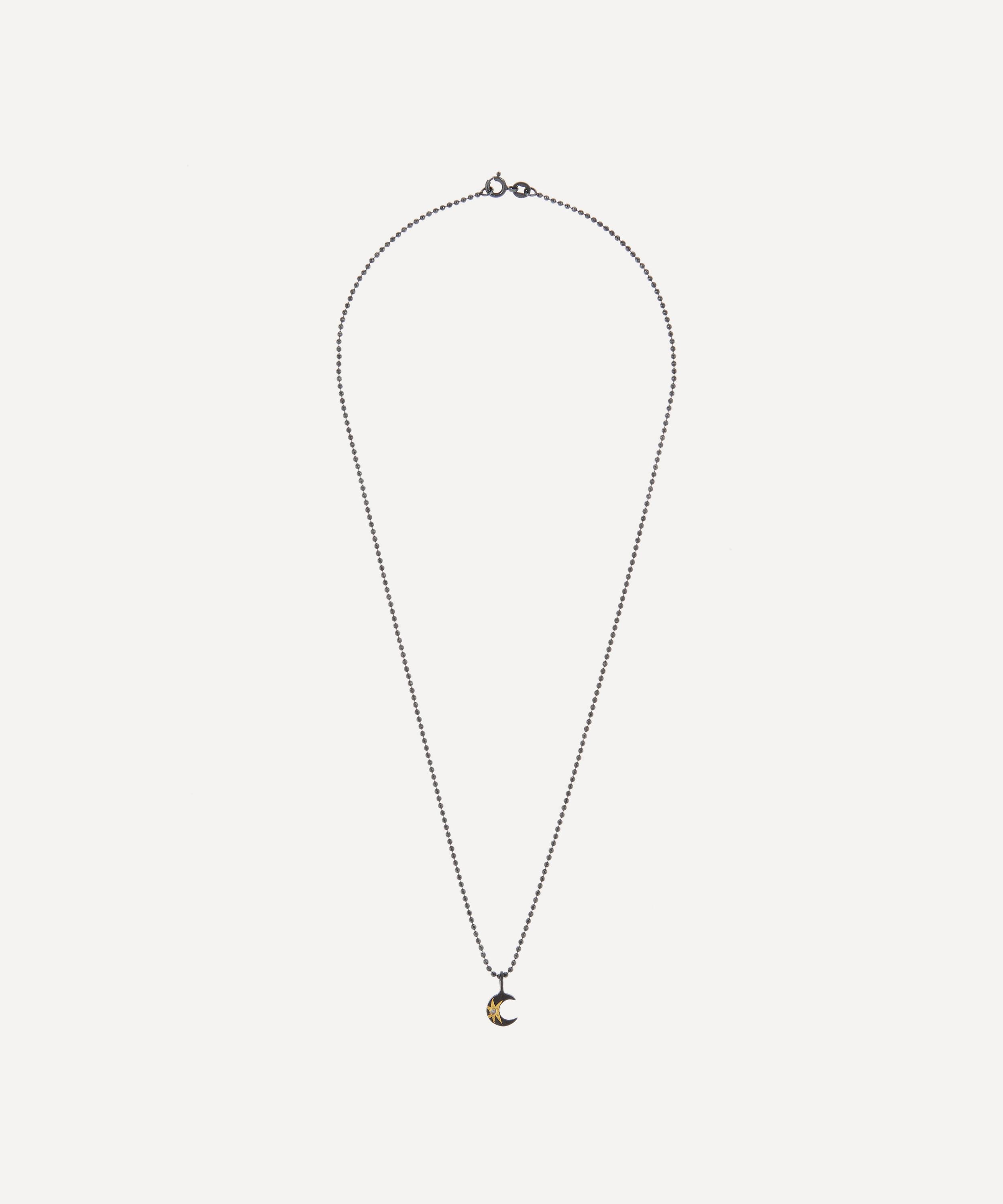 Acanthus - Mixed Metal Tiny Celestial Star Moon Pendant Necklace image number 2