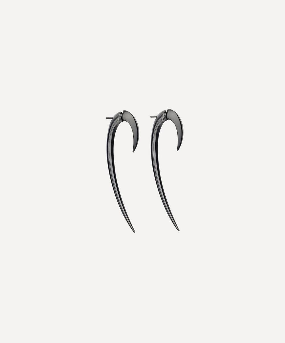 Shaun Leane - Black Silver Rhodium Large Hook Earrings